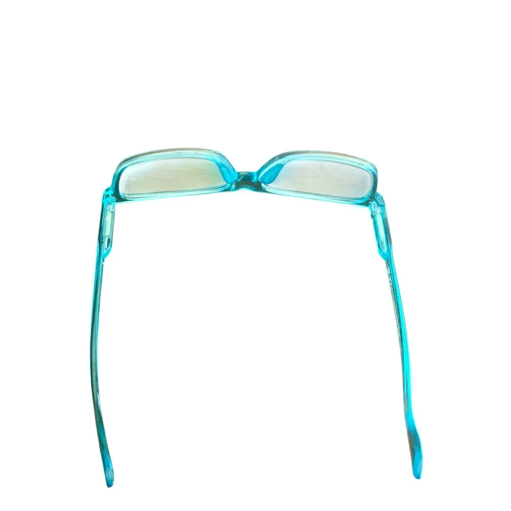 Translucent Turquoise Rectangular Reading Glasses +1.75 Strength 2026 53-15-137